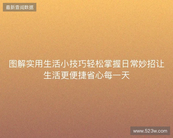 图解实用生活小技巧轻松掌握日常妙招让生活更便捷省心每一天 图解实用生活小技巧轻松掌握日常妙招让生活更便捷省心每一天